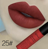 Qibest Brand Beauty Makeup Waterproof Long Lasting Matt Lip Gloss Lot Pigment Blue Black Velvet Lipstick Matte Liquid Makeup