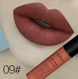 Qibest Brand Beauty Makeup Waterproof Long Lasting Matt Lip Gloss Lot Pigment Blue Black Velvet Lipstick Matte Liquid Makeup