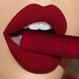 Qibest Brand Waterproof Matte Nude Lipstick Lipkit Pigment Dark Red Black Long Lasting Lip Gloss Lot Women Makeup