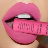 Qibest Brand Waterproof Matte Nude Lipstick Lipkit Pigment Dark Red Black Long Lasting Lip Gloss Lot Women Makeup