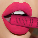 Qibest Brand Waterproof Matte Nude Lipstick Lipkit Pigment Dark Red Black Long Lasting Lip Gloss Lot Women Makeup