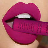 Qibest Brand Waterproof Matte Nude Lipstick Lipkit Pigment Dark Red Black Long Lasting Lip Gloss Lot Women Makeup