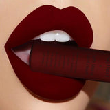 Qibest Brand Waterproof Matte Nude Lipstick Lipkit Pigment Dark Red Black Long Lasting Lip Gloss Lot Women Makeup