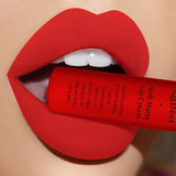Qibest Brand Waterproof Matte Nude Lipstick Lipkit Pigment Dark Red Black Long Lasting Lip Gloss Lot Women Makeup