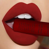 Qibest Brand Waterproof Matte Nude Lipstick Lipkit Pigment Dark Red Black Long Lasting Lip Gloss Lot Women Makeup