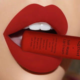 Qibest Brand Waterproof Matte Nude Lipstick Lipkit Pigment Dark Red Black Long Lasting Lip Gloss Lot Women Makeup