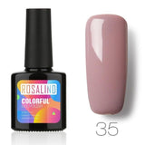 ROSALIND 10ML Nail Polish 58 Colors UV LED Nail Gel Polish UV LED Nail Art Lacquer Semi Permanent Soak-off Gel White Varnish