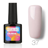 ROSALIND 10ML Nail Polish 58 Colors UV LED Nail Gel Polish UV LED Nail Art Lacquer Semi Permanent Soak-off Gel White Varnish