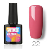 ROSALIND 10ML Nail Polish 58 Colors UV LED Nail Gel Polish UV LED Nail Art Lacquer Semi Permanent Soak-off Gel White Varnish