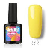 ROSALIND 10ML Nail Polish 58 Colors UV LED Nail Gel Polish UV LED Nail Art Lacquer Semi Permanent Soak-off Gel White Varnish