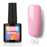 ROSALIND 10ML Nail Polish 58 Colors UV LED Nail Gel Polish UV LED Nail Art Lacquer Semi Permanent Soak-off Gel White Varnish