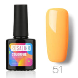 ROSALIND 10ML Nail Polish 58 Colors UV LED Nail Gel Polish UV LED Nail Art Lacquer Semi Permanent Soak-off Gel White Varnish