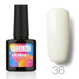 ROSALIND 10ML Nail Polish 58 Colors UV LED Nail Gel Polish UV LED Nail Art Lacquer Semi Permanent Soak-off Gel White Varnish