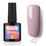 ROSALIND 10ML Nail Polish 58 Colors UV LED Nail Gel Polish UV LED Nail Art Lacquer Semi Permanent Soak-off Gel White Varnish