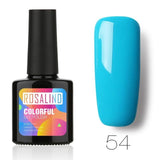 ROSALIND 10ML Nail Polish 58 Colors UV LED Nail Gel Polish UV LED Nail Art Lacquer Semi Permanent Soak-off Gel White Varnish