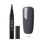 ROSALIND 5ML  Nail Polish Semi Permanent UV Hybrid Nail Gel Polish Nail Brush Pen Nails Soak Off Top White Gel Lacquer