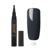 ROSALIND 5ML  Nail Polish Semi Permanent UV Hybrid Nail Gel Polish Nail Brush Pen Nails Soak Off Top White Gel Lacquer