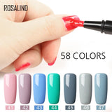 ROSALIND 5ML  Nail Polish Semi Permanent UV Hybrid Nail Gel Polish Nail Brush Pen Nails Soak Off Top White Gel Lacquer