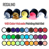 ROSALIND 5ml HOT Selling Gel Lacquer Pure Color UV Gel Manicure DIY Nail Art  Gel Polish Design Nail Painting Color Gel Varnish