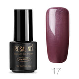 ROSALIND 7ML 01-30 Semi Permanent Soak Off Salon UV Nail Gel Polish Primer Nail Art Lacquer Top Base Coat Needed Gel Varnishes