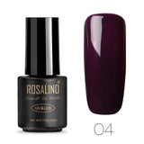 ROSALIND 7ML 01-30 Semi Permanent Soak Off Salon UV Nail Gel Polish Primer Nail Art Lacquer Top Base Coat Needed Gel Varnishes