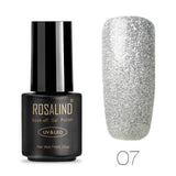 ROSALIND 7ML 01-30 Semi Permanent Soak Off Salon UV Nail Gel Polish Primer Nail Art Lacquer Top Base Coat Needed Gel Varnishes