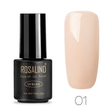 ROSALIND 7ML 01-30 Semi Permanent Soak Off Salon UV Nail Gel Polish Primer Nail Art Lacquer Top Base Coat Needed Gel Varnishes