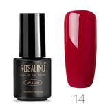 ROSALIND 7ML 01-30 Semi Permanent Soak Off Salon UV Nail Gel Polish Primer Nail Art Lacquer Top Base Coat Needed Gel Varnishes