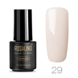 ROSALIND 7ML 01-30 Semi Permanent Soak Off Salon UV Nail Gel Polish Primer Nail Art Lacquer Top Base Coat Needed Gel Varnishes