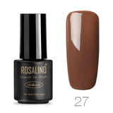 ROSALIND 7ML 01-30 Semi Permanent Soak Off Salon UV Nail Gel Polish Primer Nail Art Lacquer Top Base Coat Needed Gel Varnishes