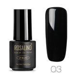 ROSALIND 7ML 01-30 Semi Permanent Soak Off Salon UV Nail Gel Polish Primer Nail Art Lacquer Top Base Coat Needed Gel Varnishes