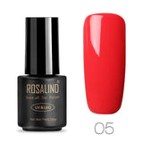 ROSALIND 7ML 01-30 Semi Permanent Soak Off Salon UV Nail Gel Polish Primer Nail Art Lacquer Top Base Coat Needed Gel Varnishes