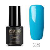 ROSALIND 7ML 01-30 Semi Permanent Soak Off Salon UV Nail Gel Polish Primer Nail Art Lacquer Top Base Coat Needed Gel Varnishes