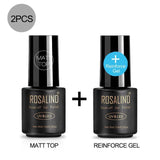 ROSALIND 7ML Black Bottle  Matt Top Coat Gel Nail Polish Nail Art UV Soak-Off Dull Frosted Surface Permanent Gel Lacquer