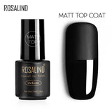 ROSALIND 7ML Black Bottle  Matt Top Coat Gel Nail Polish Nail Art UV Soak-Off Dull Frosted Surface Permanent Gel Lacquer