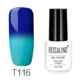 ROSALIND 7ML Gel Nail Polish Temperature Color Changing UV Nail Art Gel Lacquer Semi Permanent Gel Varnish For Nails Manicure