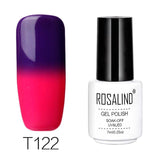 ROSALIND 7ML Gel Nail Polish Temperature Color Changing UV Nail Art Gel Lacquer Semi Permanent Gel Varnish For Nails Manicure