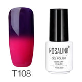 ROSALIND 7ML Gel Nail Polish Temperature Color Changing UV Nail Art Gel Lacquer Semi Permanent Gel Varnish For Nails Manicure