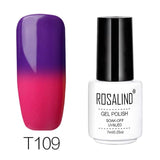 ROSALIND 7ML Gel Nail Polish Temperature Color Changing UV Nail Art Gel Lacquer Semi Permanent Gel Varnish For Nails Manicure