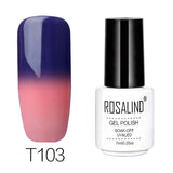 ROSALIND 7ML Gel Nail Polish Temperature Color Changing UV Nail Art Gel Lacquer Semi Permanent Gel Varnish For Nails Manicure