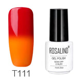 ROSALIND 7ML Gel Nail Polish Temperature Color Changing UV Nail Art Gel Lacquer Semi Permanent Gel Varnish For Nails Manicure
