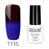 ROSALIND 7ML Gel Nail Polish Temperature Color Changing UV Nail Art Gel Lacquer Semi Permanent Gel Varnish For Nails Manicure