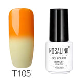 ROSALIND 7ML Gel Nail Polish Temperature Color Changing UV Nail Art Gel Lacquer Semi Permanent Gel Varnish For Nails Manicure