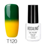 ROSALIND 7ML Gel Nail Polish Temperature Color Changing UV Nail Art Gel Lacquer Semi Permanent Gel Varnish For Nails Manicure