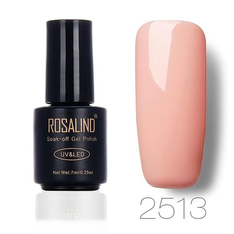 ROSALIND 7ML Gel Polish Nude Color Gel Nail Polish Semi Permanent Nail Art UV LED Acrylic Soak Off Gel White Varnish