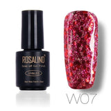 ROSALIND 7ML Nail Polish Gel Varnish Diamond Glitter Gel W01-29 Gel Nail Polish Nail Art UV&LED Soak-Off Glitter Manicure nails