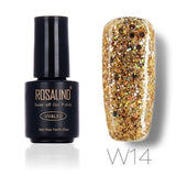 ROSALIND 7ML Nail Polish Gel Varnish Diamond Glitter Gel W01-29 Gel Nail Polish Nail Art UV&LED Soak-Off Glitter Manicure nails