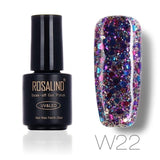 ROSALIND 7ML Nail Polish Gel Varnish Diamond Glitter Gel W01-29 Gel Nail Polish Nail Art UV&LED Soak-Off Glitter Manicure nails