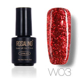 ROSALIND 7ML Nail Polish Gel Varnish Diamond Glitter Gel W01-29 Gel Nail Polish Nail Art UV&LED Soak-Off Glitter Manicure nails