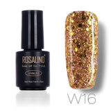 ROSALIND 7ML Nail Polish Gel Varnish Diamond Glitter Gel W01-29 Gel Nail Polish Nail Art UV&LED Soak-Off Glitter Manicure nails